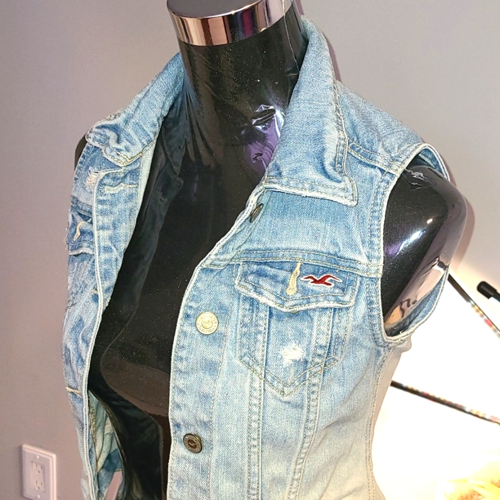 HOLLISTER jean vest sz XS